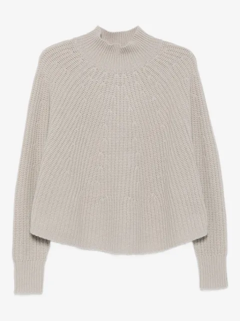 Allude high-neck ribbed-knit sweater