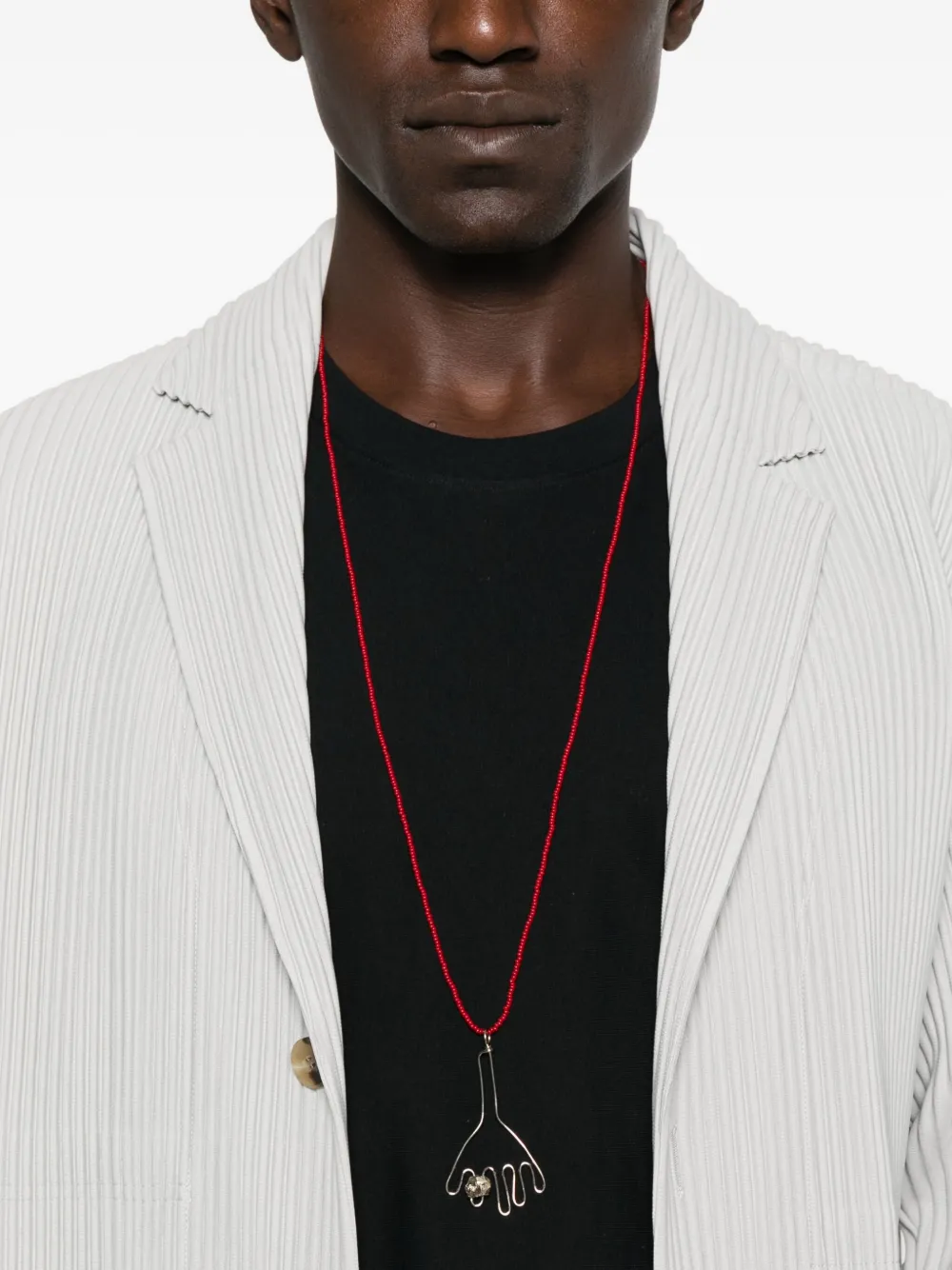 Homme Plissé Issey Miyake Geplooide blazer met knopen Grijs
