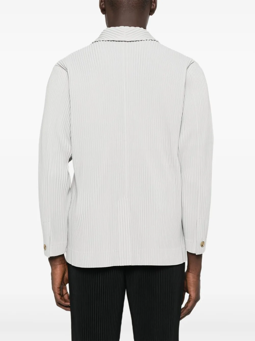 Homme Plissé Issey Miyake Geplooide blazer met knopen Grijs