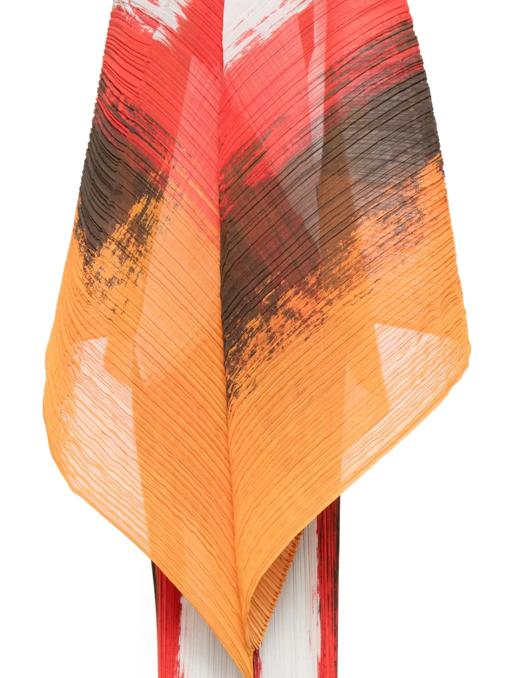Pleats Please Issey Miyake Top met abstracte print en plooien Rood