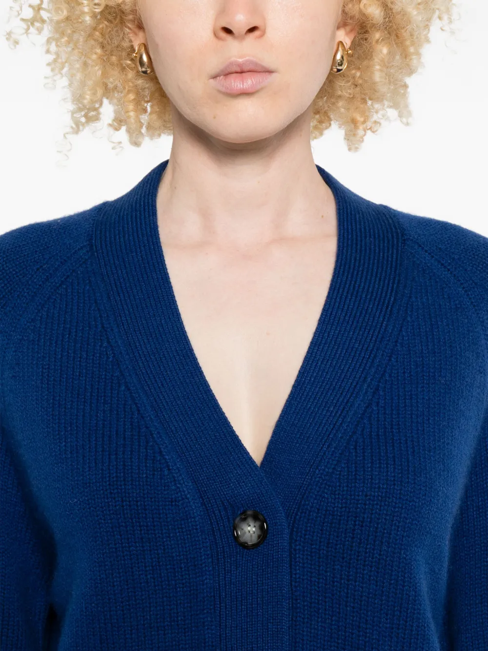 Allude Vest met opgestikte zak en knoop Blauw