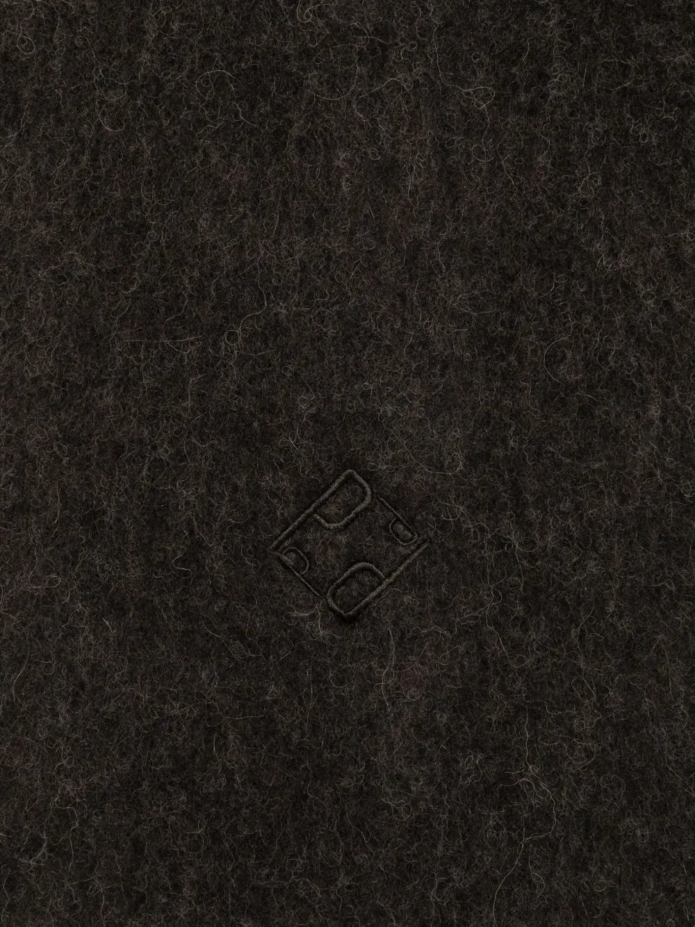 Peserico Fringed Wool-blend Scarf In Black