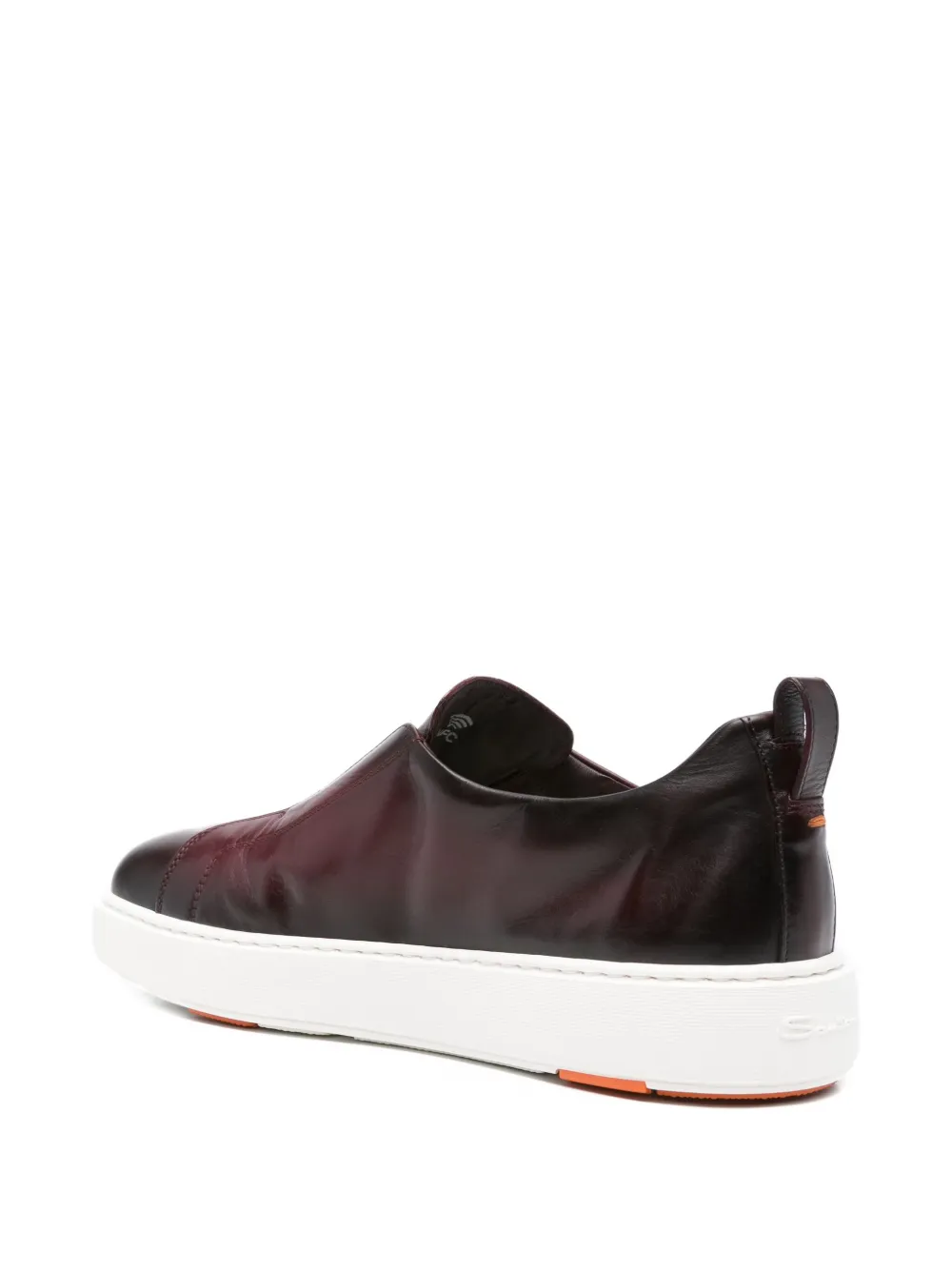 Santoni Leren sneakers Rood