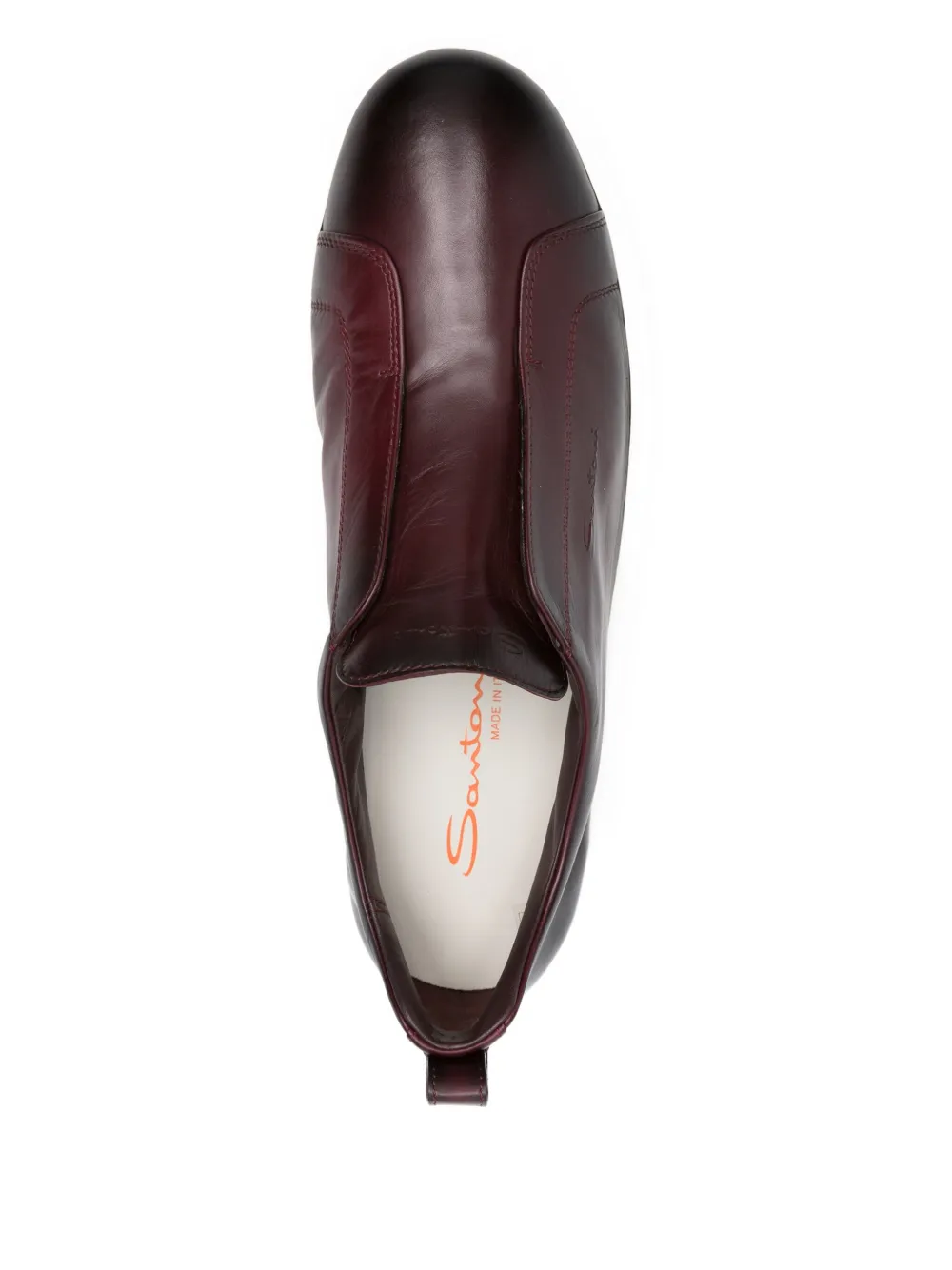 Santoni Leren sneakers Rood