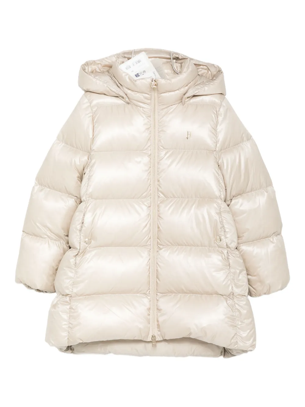 Herno Kids hooded quilted coat Beige