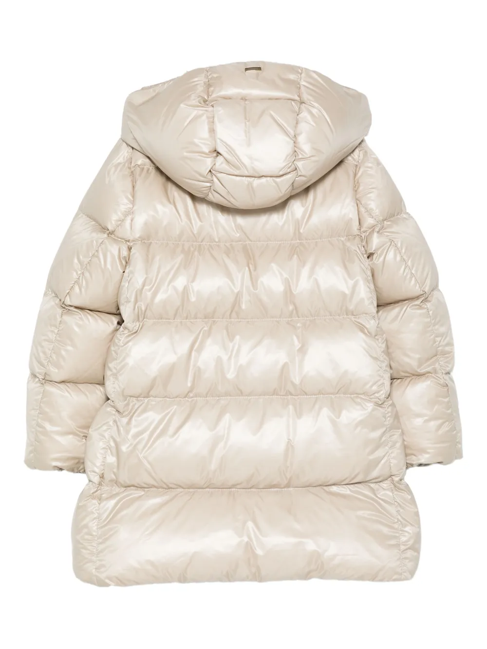 Herno Kids hooded quilted coat Beige