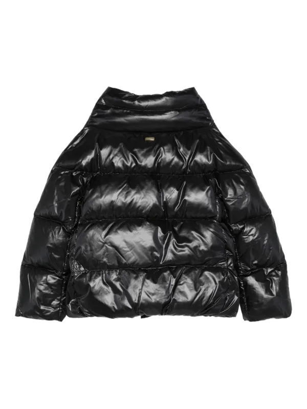 Herno Kids ハイネック キルティングジャケット | ブラック | FARFETCH JP