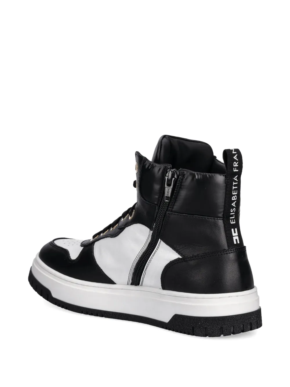 Elisabetta Franchi La Mia Bambina Leren sneakers Zwart