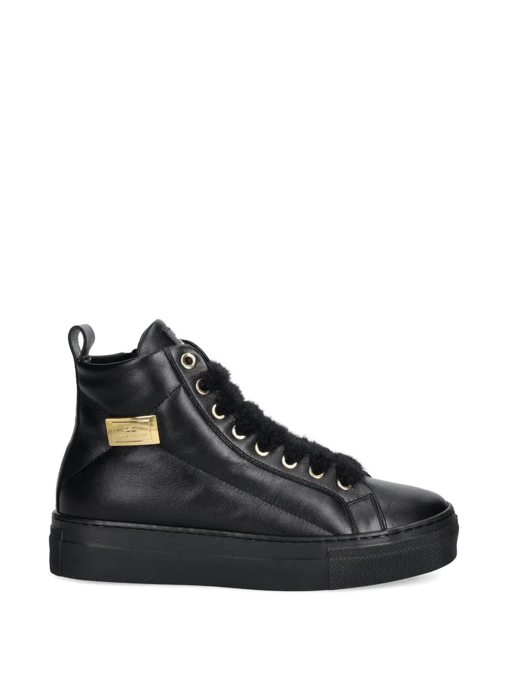 Elisabetta Franchi La Mia Bambina leather sneakers Zwart