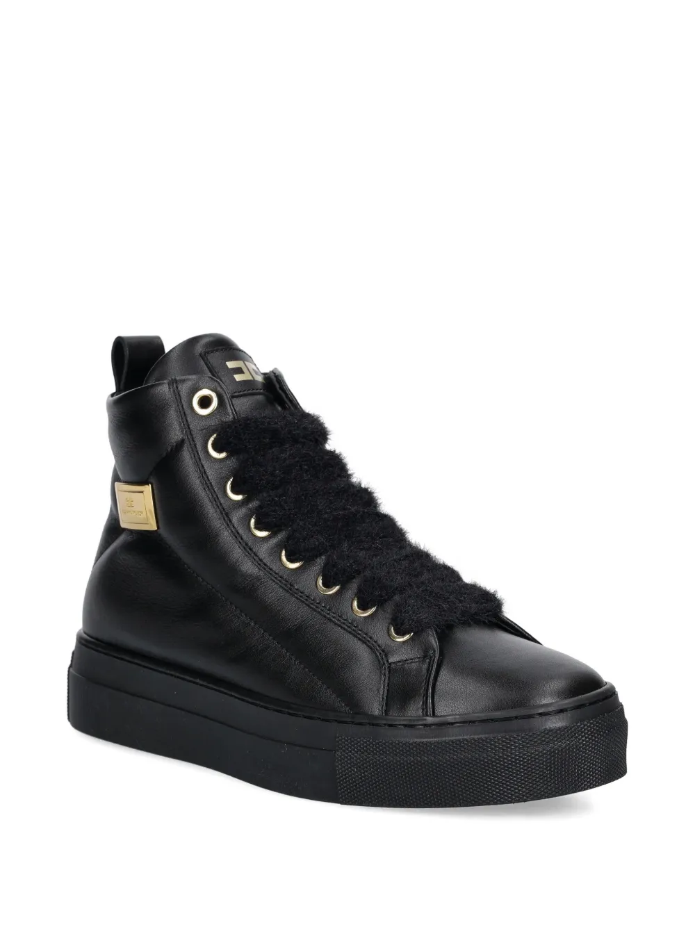 Elisabetta Franchi La Mia Bambina leather sneakers - Nero