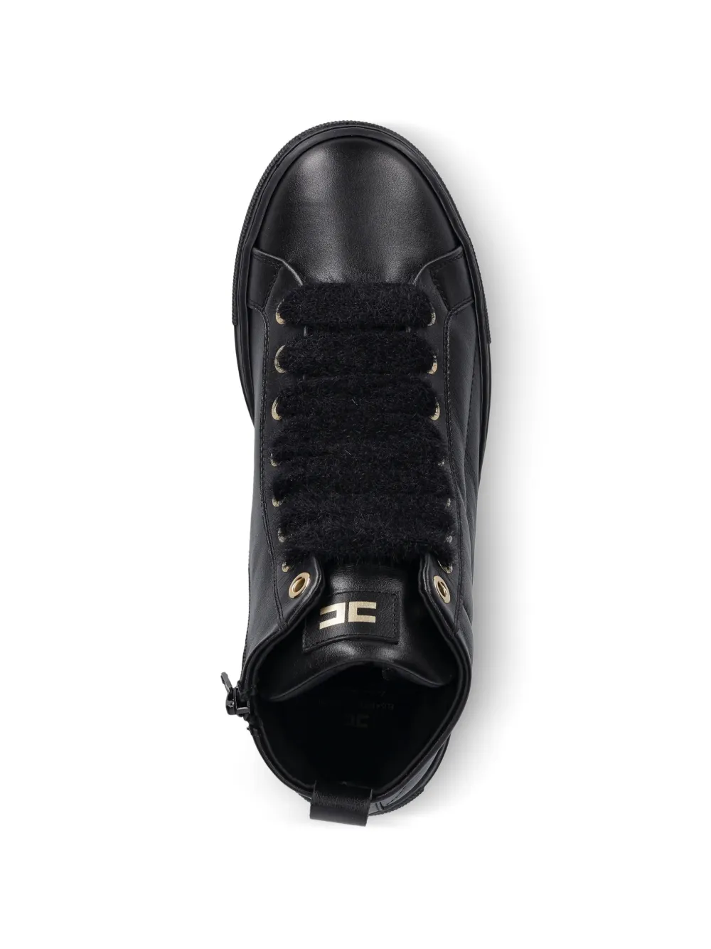 Elisabetta Franchi La Mia Bambina leather sneakers Zwart