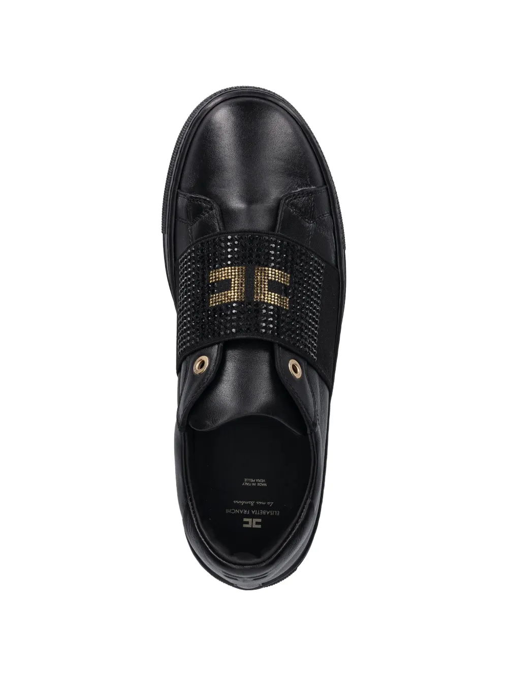 Elisabetta Franchi La Mia Bambina rhinestone-embellished sneakers Zwart