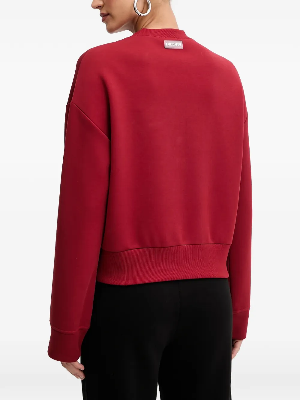 Patrizia Pepe Logo-lettering Crew-neck Sweatshirt In Multi