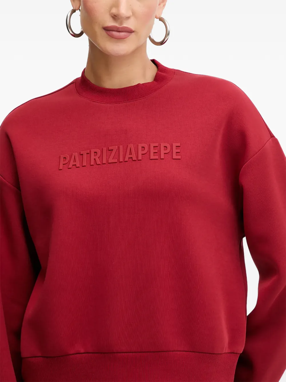 Patrizia Pepe Logo-lettering Crew-neck Sweatshirt In Multi