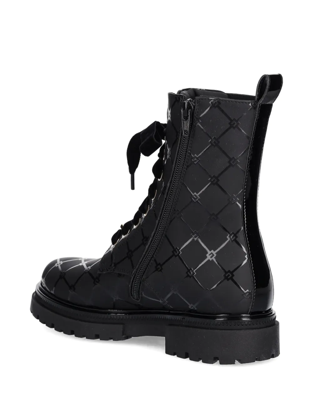 Elisabetta Franchi La Mia Bambina leather boots Zwart