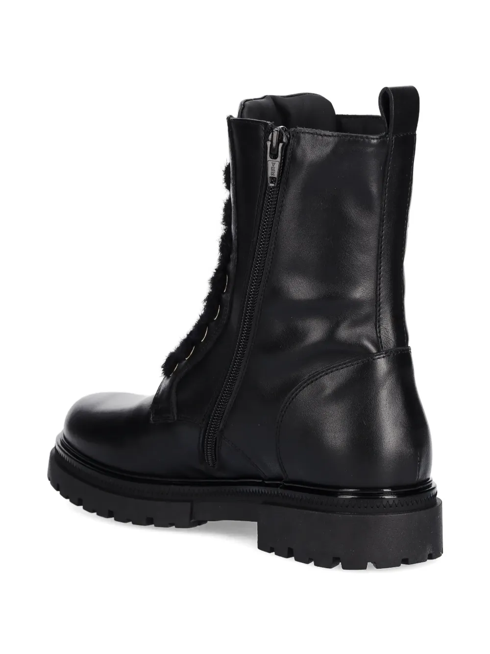 Elisabetta Franchi La Mia Bambina leather ankle boots Zwart