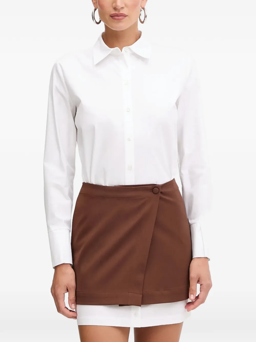 Patrizia Pepe Layered Mini Dress In White