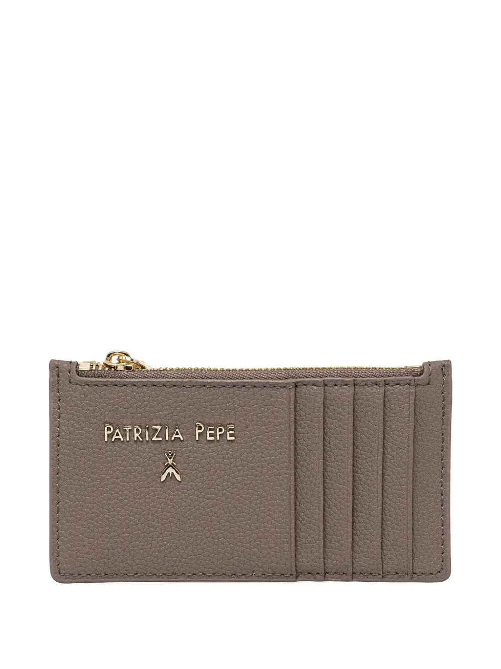 Patrizia Pepe Fly-plaque Cardholder In Brown