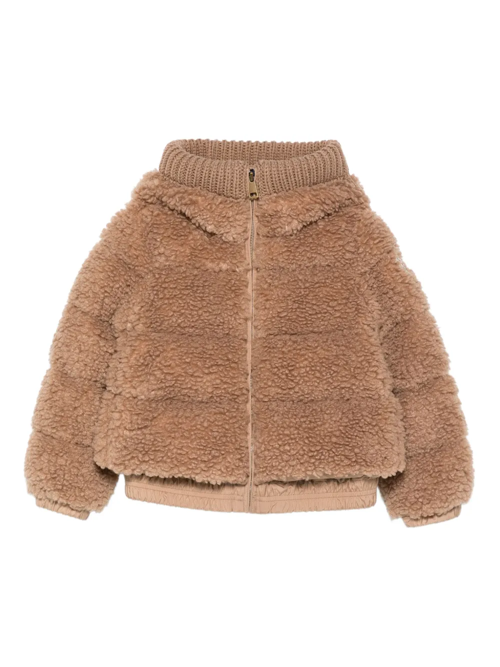 Moncler Enfant Adalbertas teddy-fleece zip-up jacket Bruin