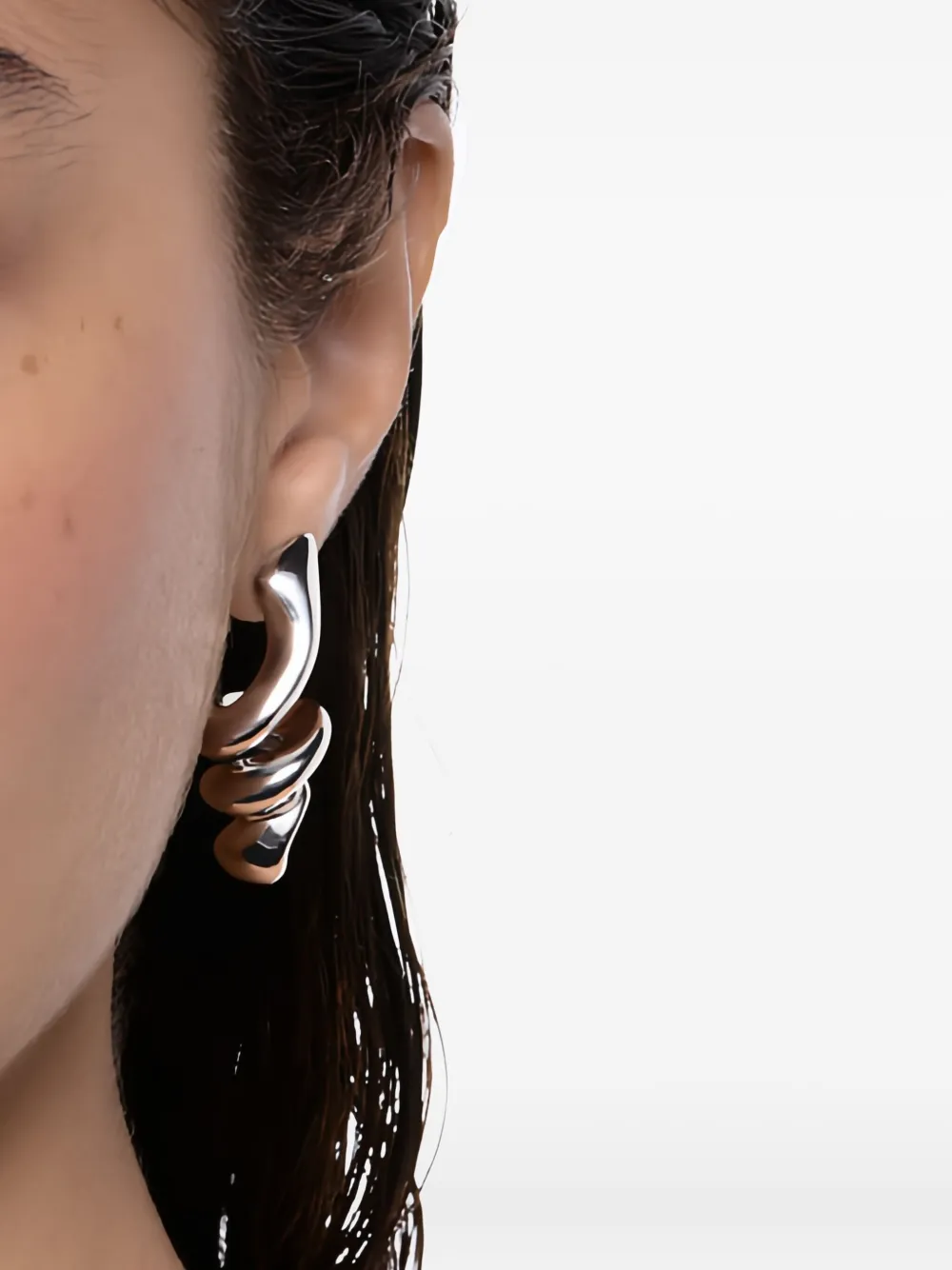 Maria Black medium Coil earring - Zilver