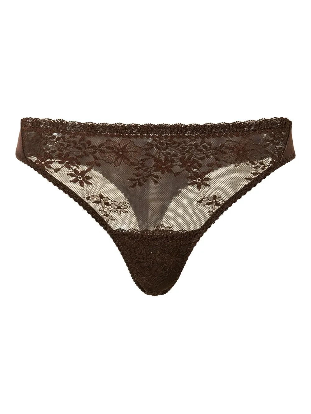 TWINSET String met bloemenkant Bruin