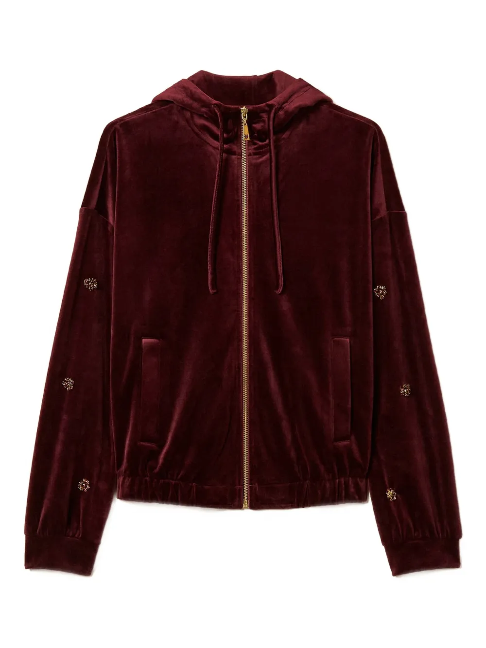 TWINSET chenille hoodie - Rosso