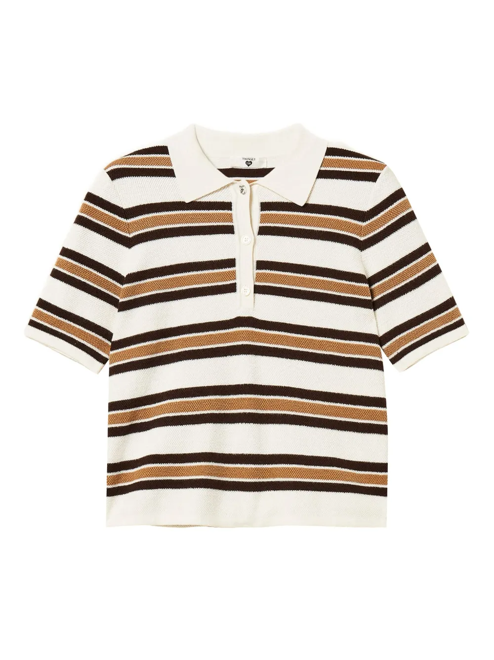 TWINSET Gestreepte polotop Wit