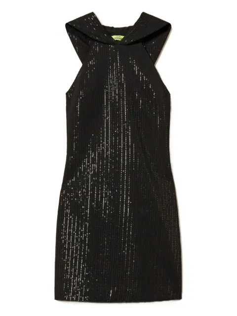 TWINSET sequin-embellished hooded dress