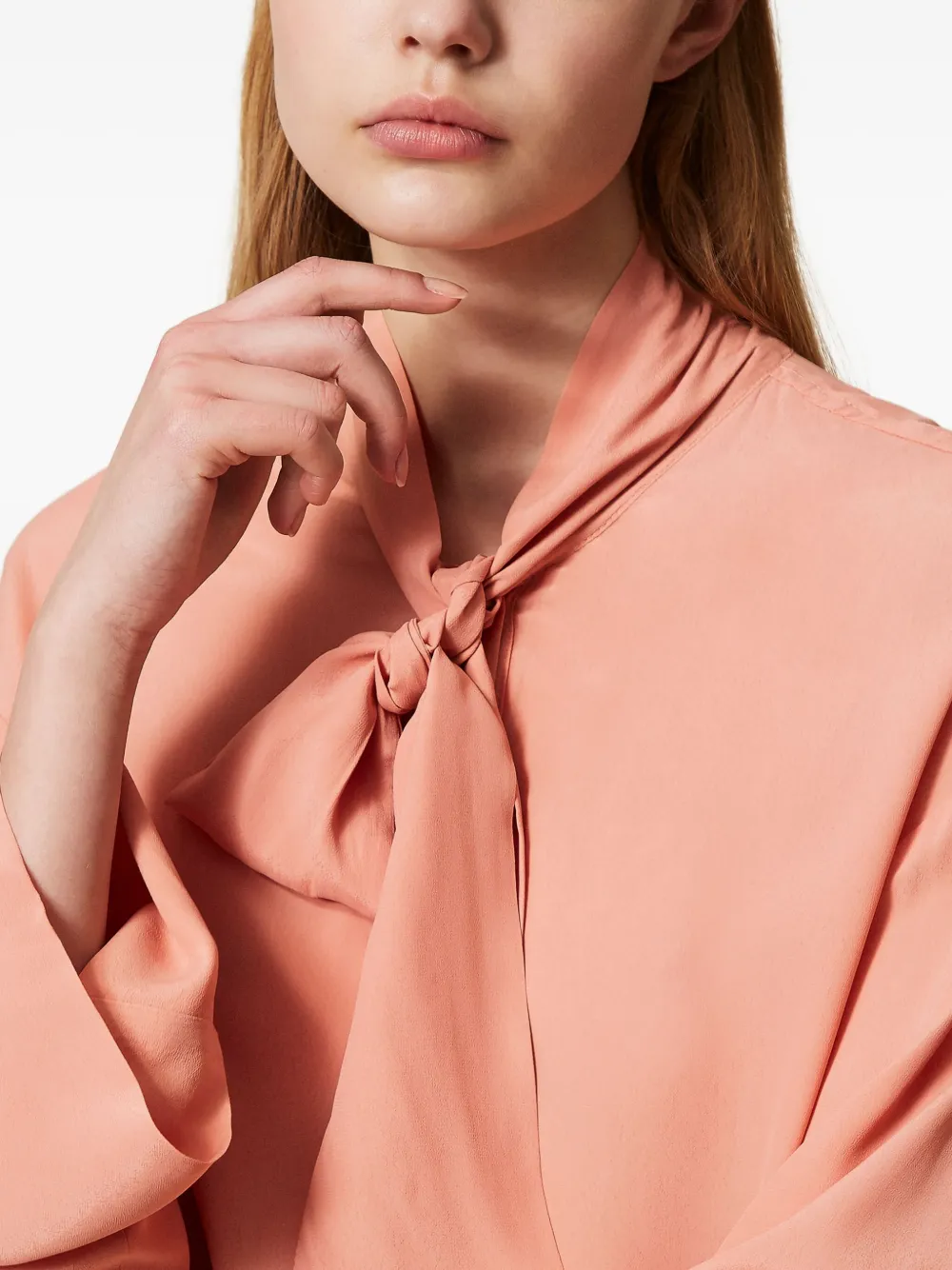 Twinset Chemise En Crêpe De Chine In Pink