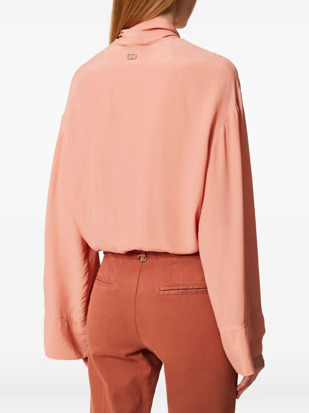 Twinset Chemise En Crêpe De Chine In Pink