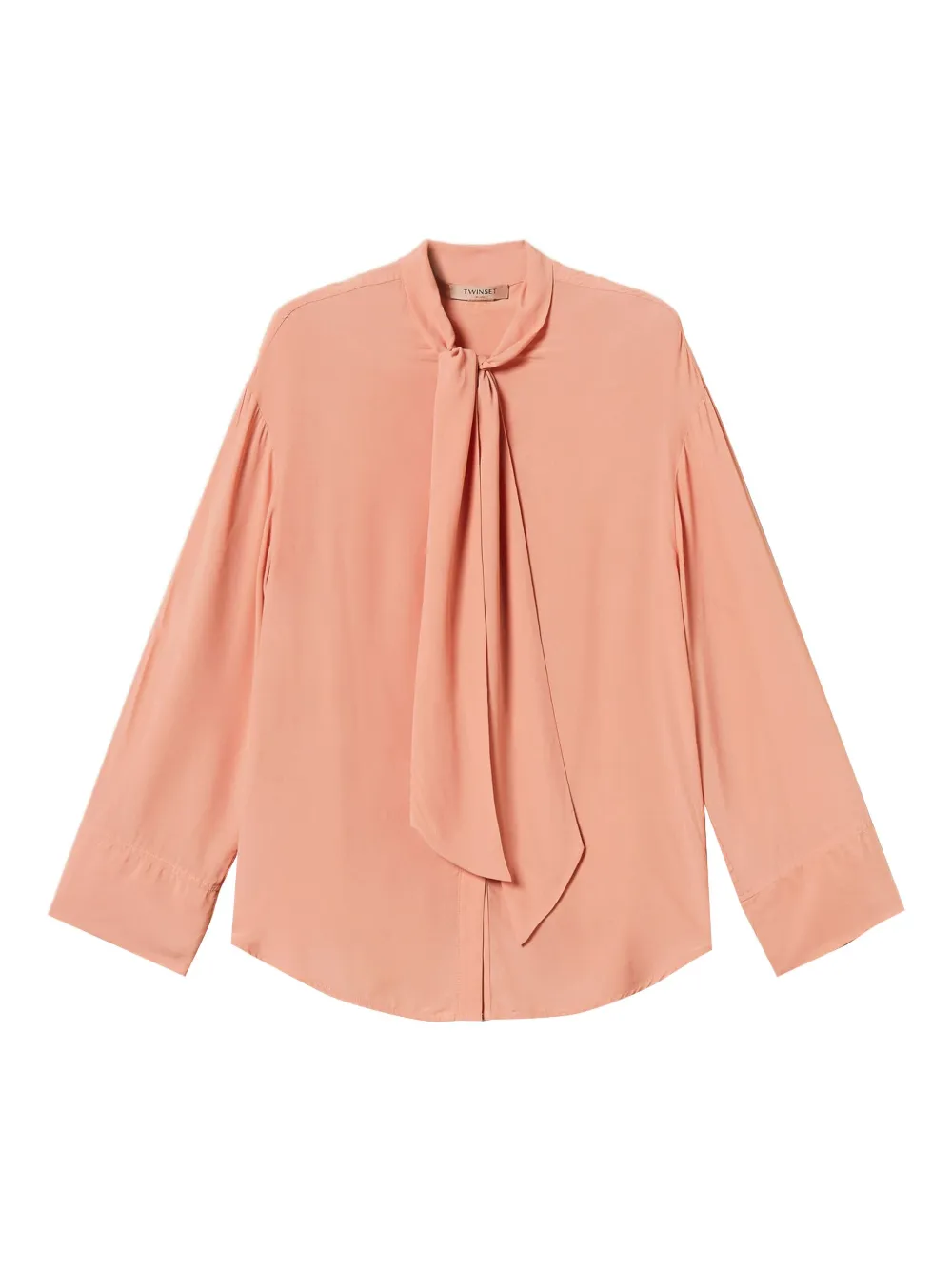 TWINSET neck-tie crepe shirt | Pink | Image 1