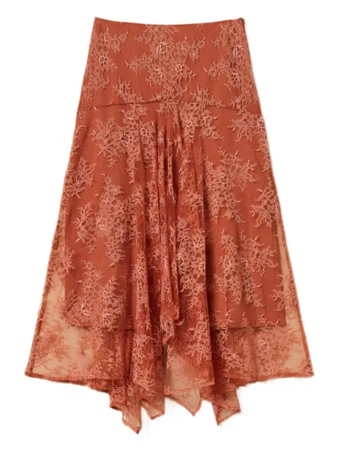TWINSET lace mini asymmetric skirt