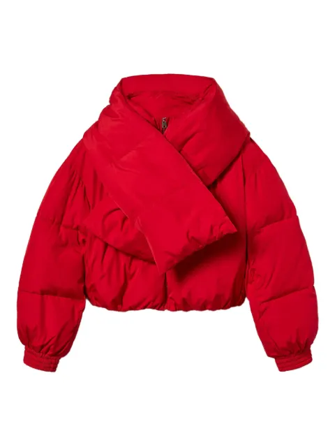 TWINSET scarf puffer bomber