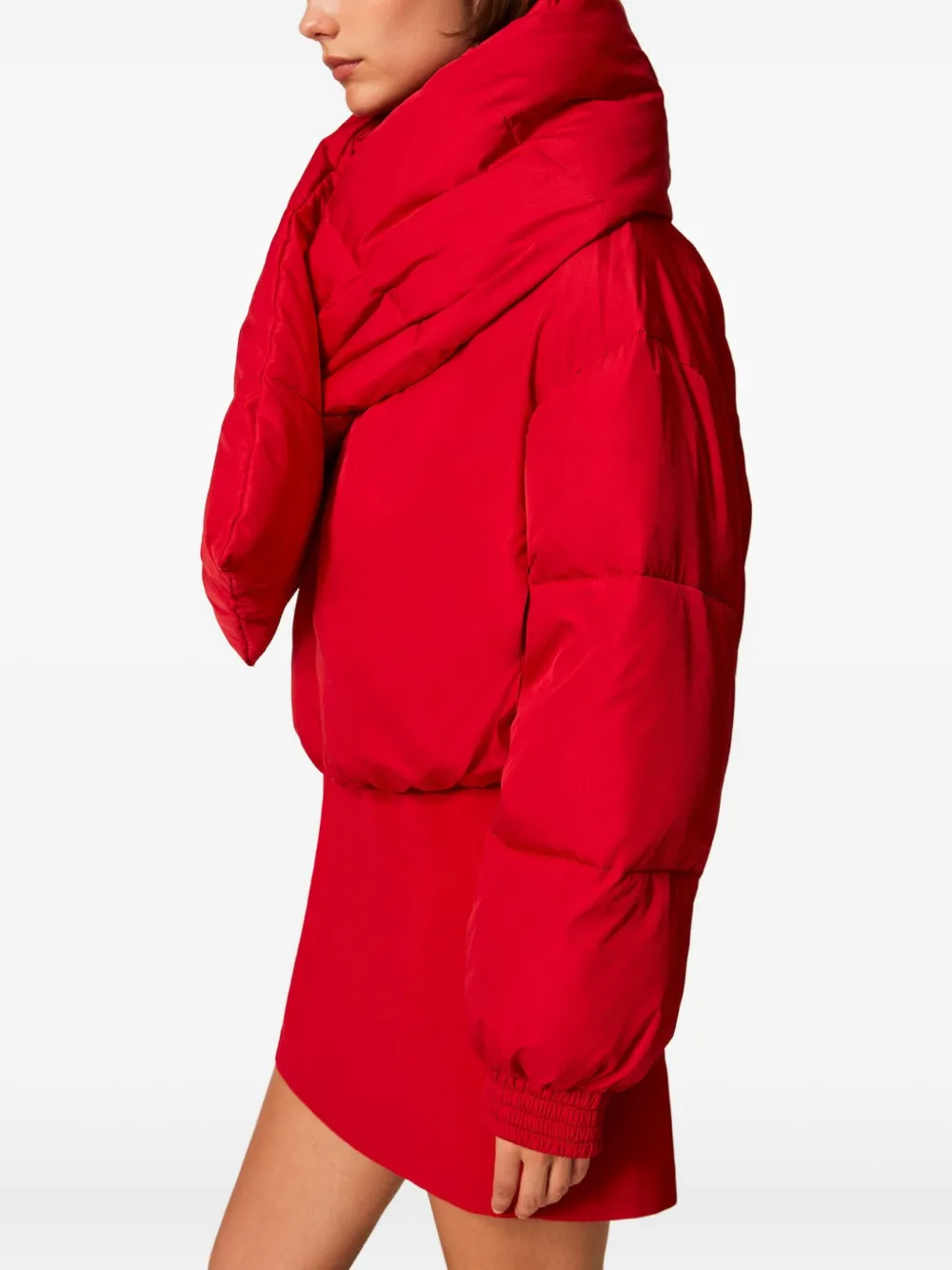 TWINSET Bomberjack met sjaal Rood