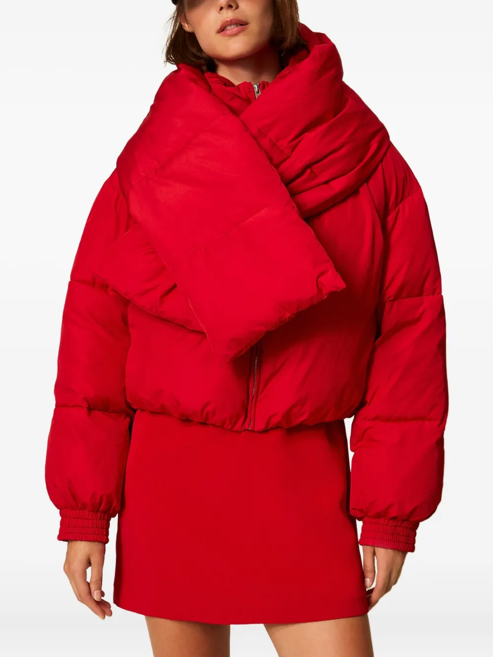 TWINSET scarf puffer bomber | Varsity Jackets | Image 2