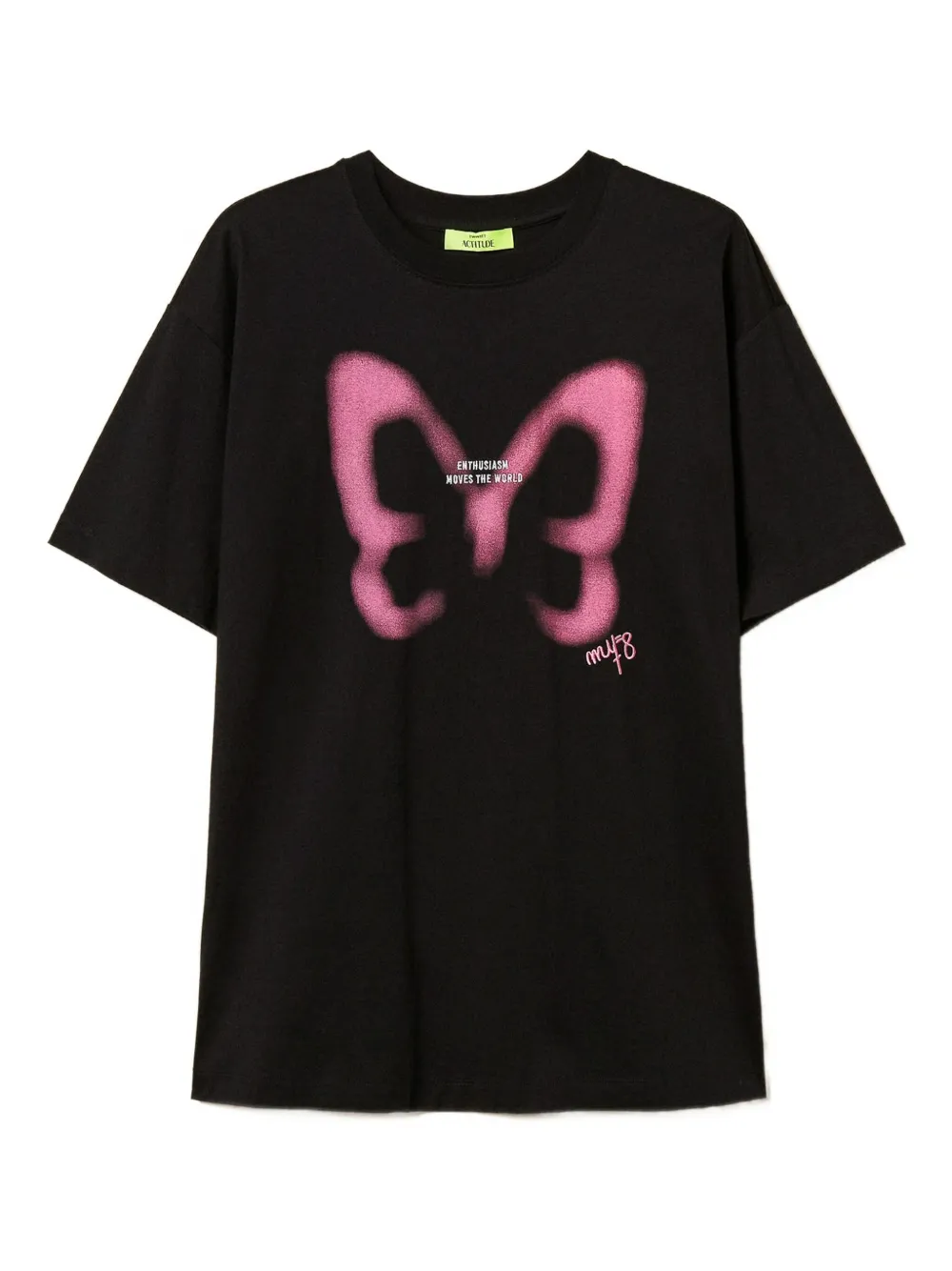 TWINSET Myfo butterfly-print T-shirt | Black | Image 1