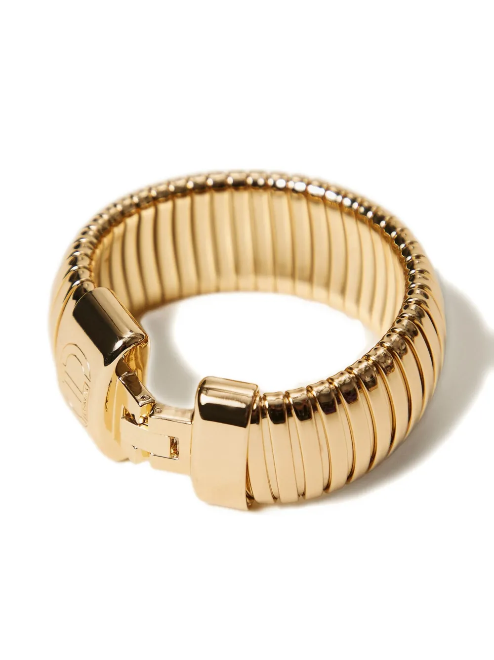 TWINSET Geribbelde armband met gelakte afwerking - Goud