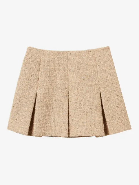 TWINSET bouclé pleated mini skirt