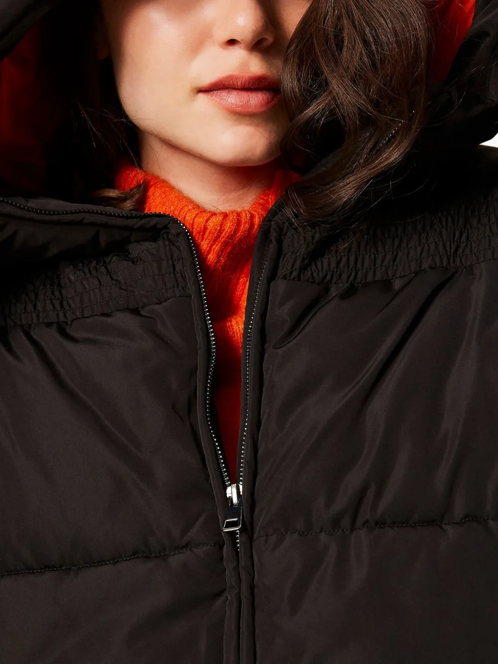 TWINSET Donsjack met capuchon Zwart