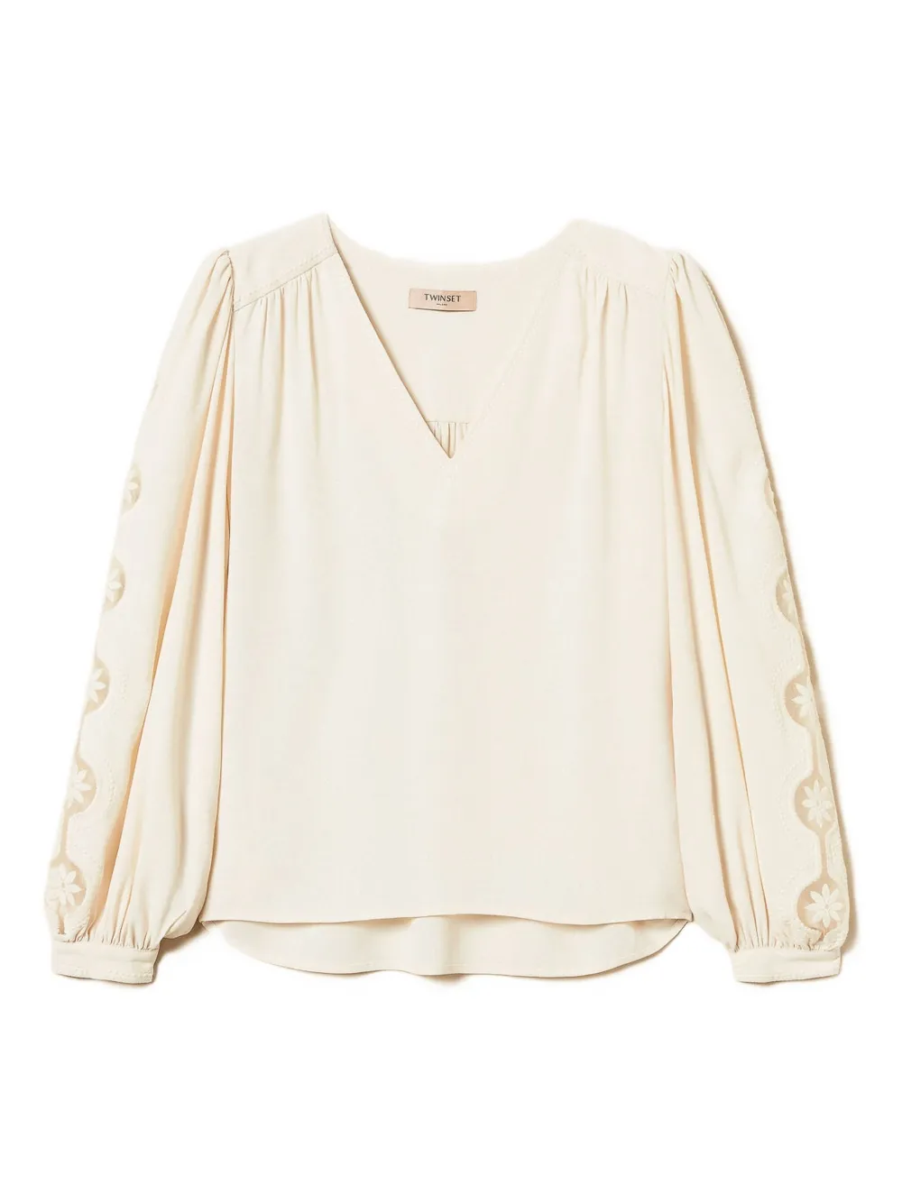 TWINSET Shirt met pofmouwen Beige