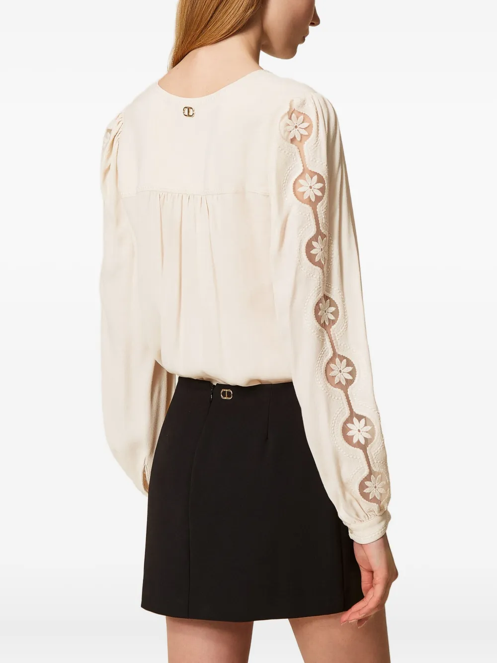 TWINSET Shirt met pofmouwen Beige