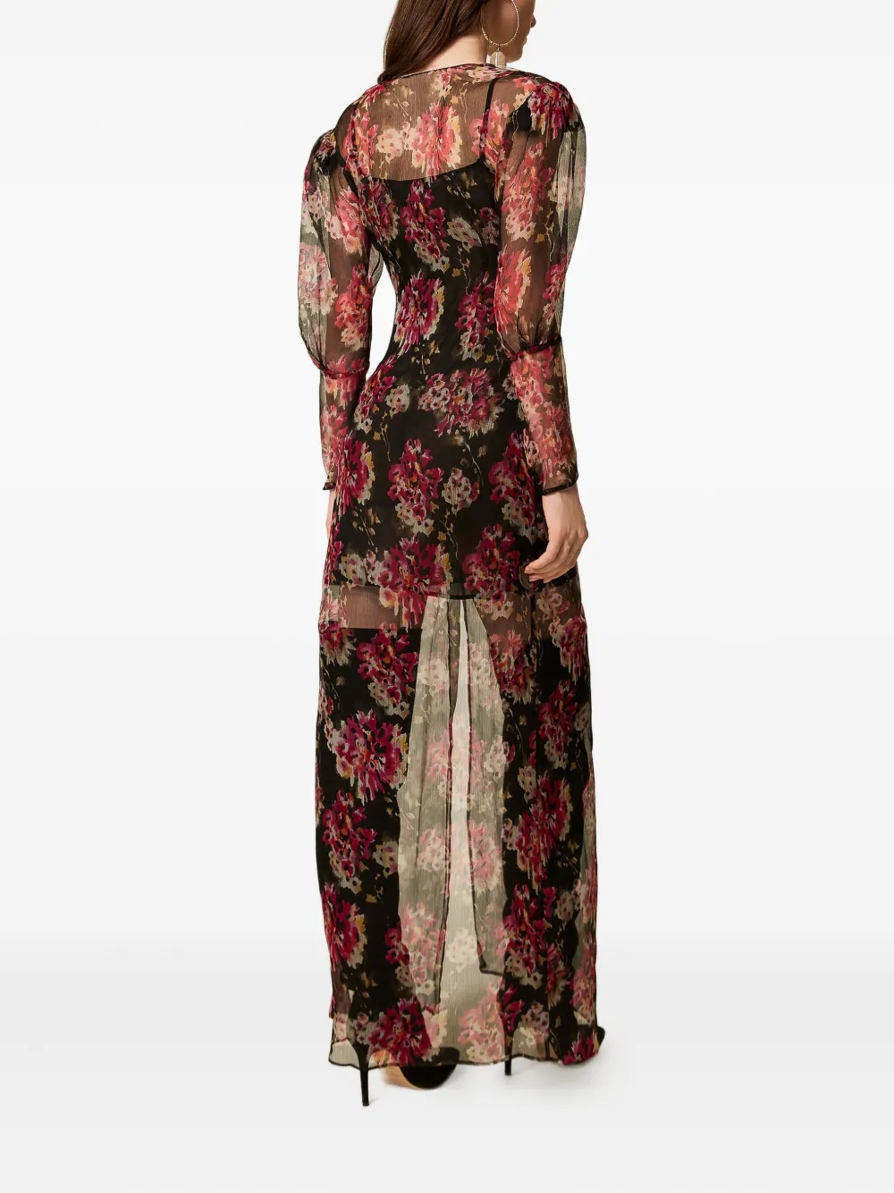 TWINSET Maxi-jurk met bloemenprint Rood