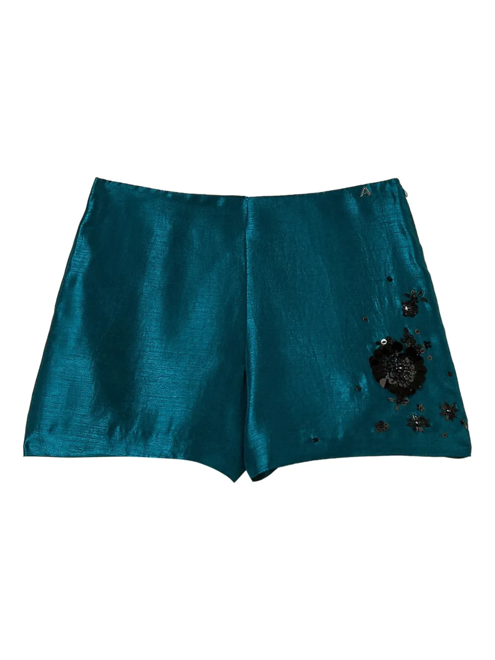 TWINSET Shorts met pailletten en borduurwerk Groen