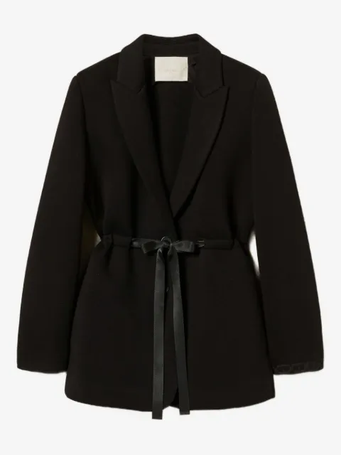 TWINSET scuba-fabric tie-waist blazer