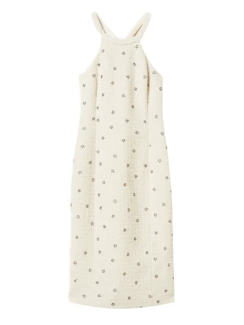 TWINSET floral-embroidery midi dress