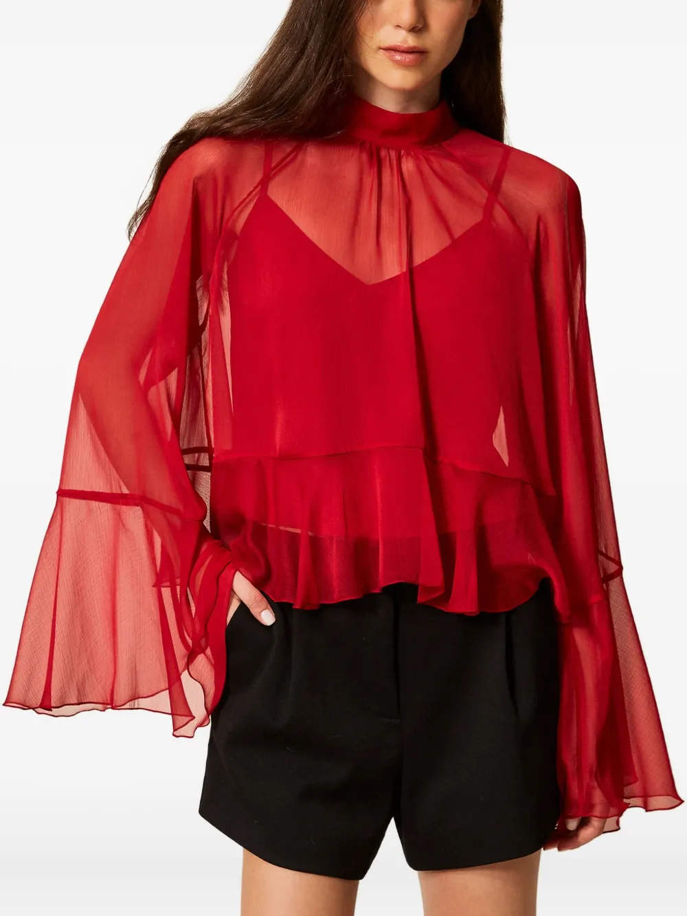TWINSET Blouse met klokmouwen - Rood