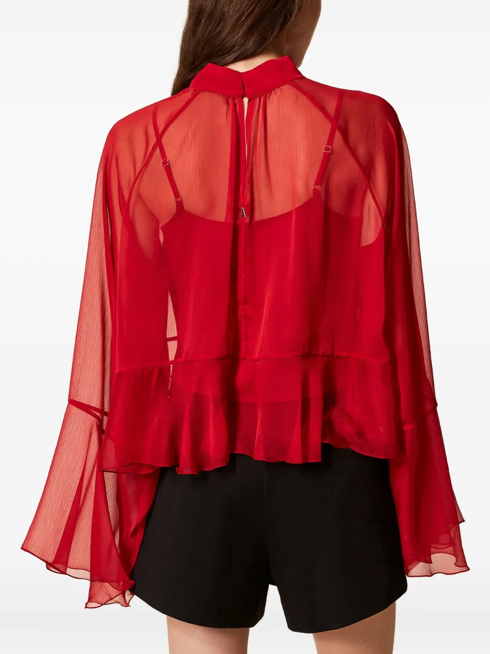 Twinset Bell-sleeve Blouse In Red