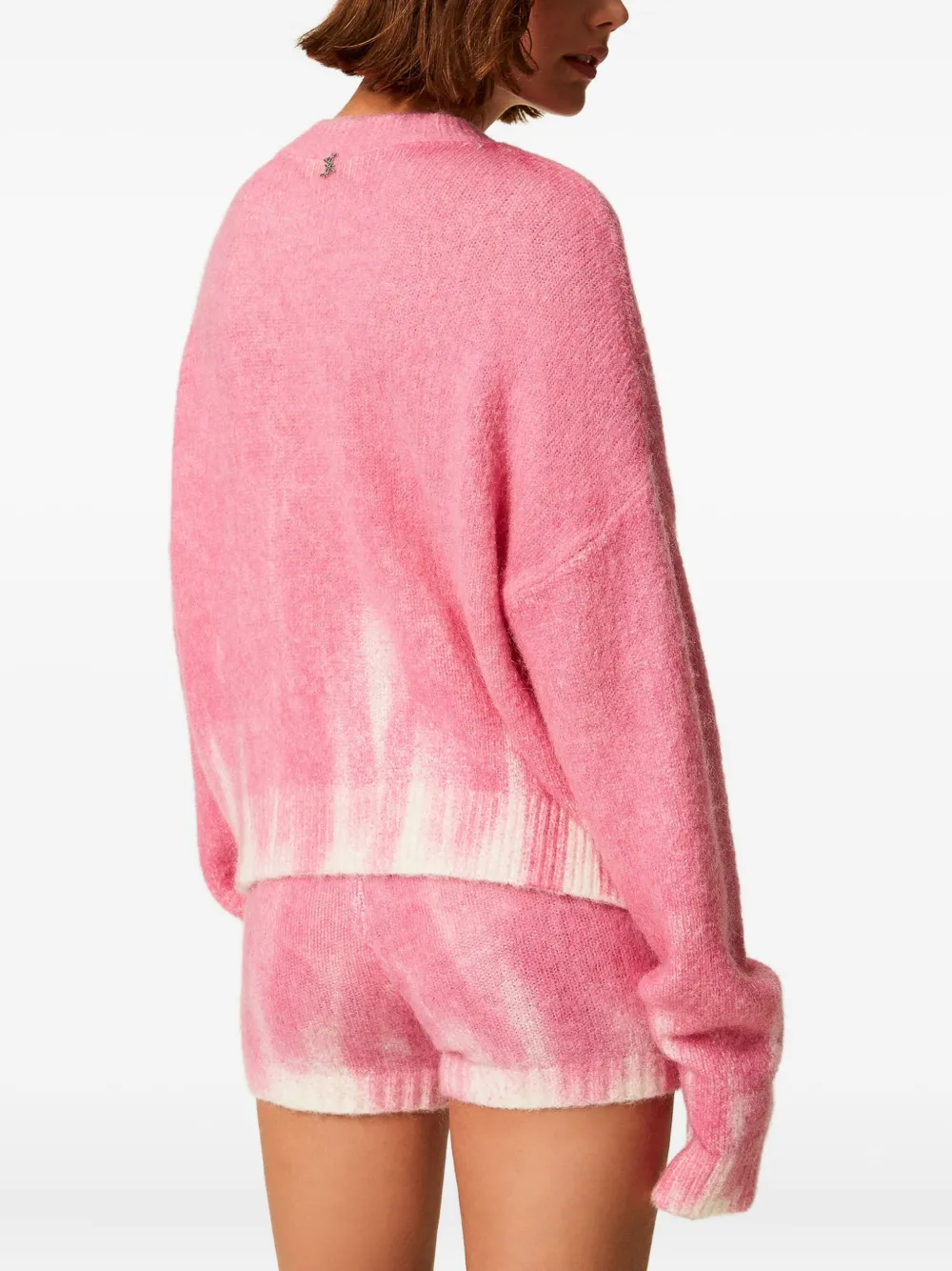 TWINSET Trui met tie-dye print Roze