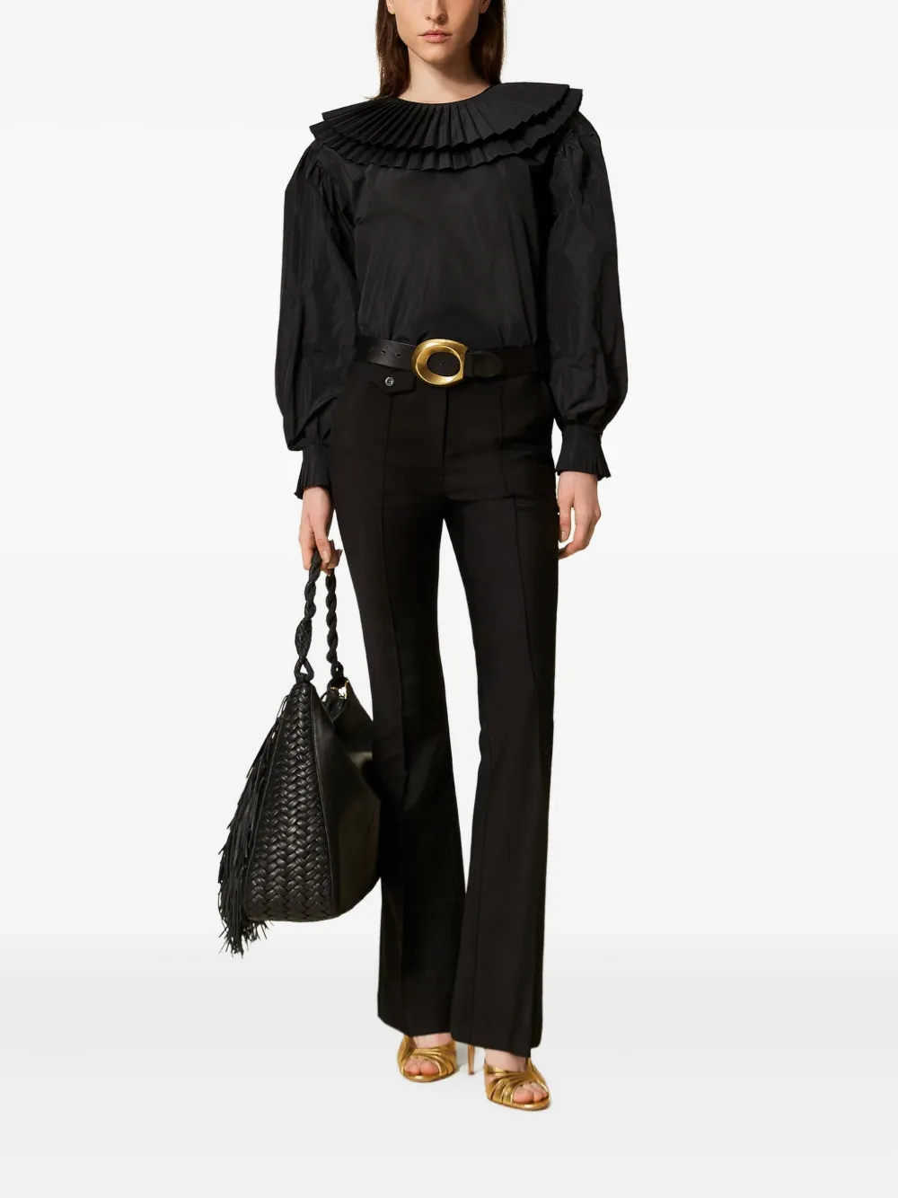 TWINSET Taffeta blouse - Zwart