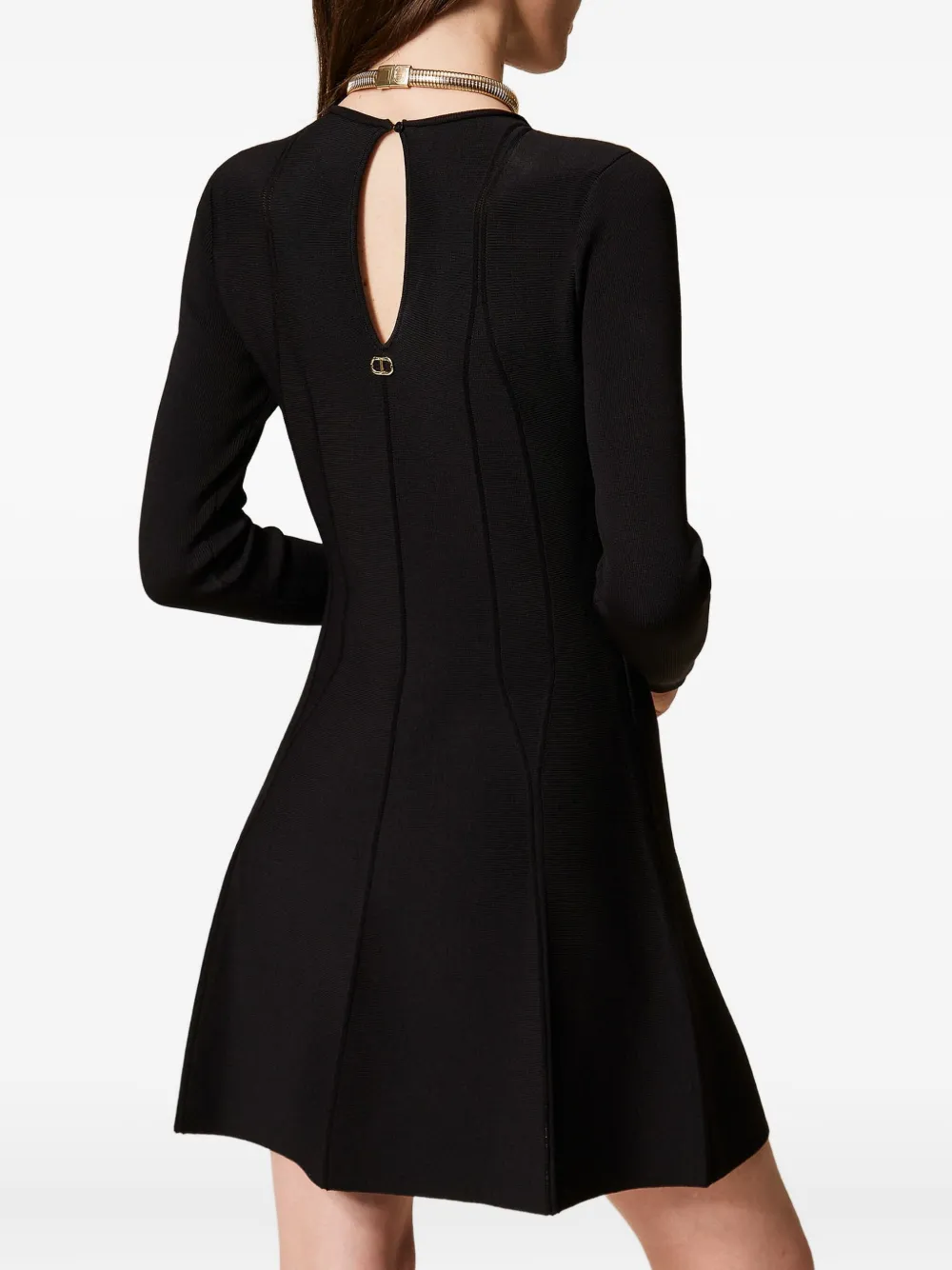 TWINSET Fijngebreide jurk met panelen 00006